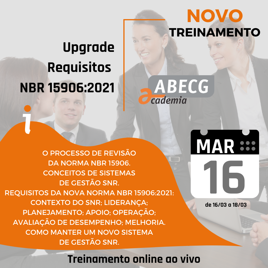 Upgrade Requisitos  NBR 15906:2021 - Online